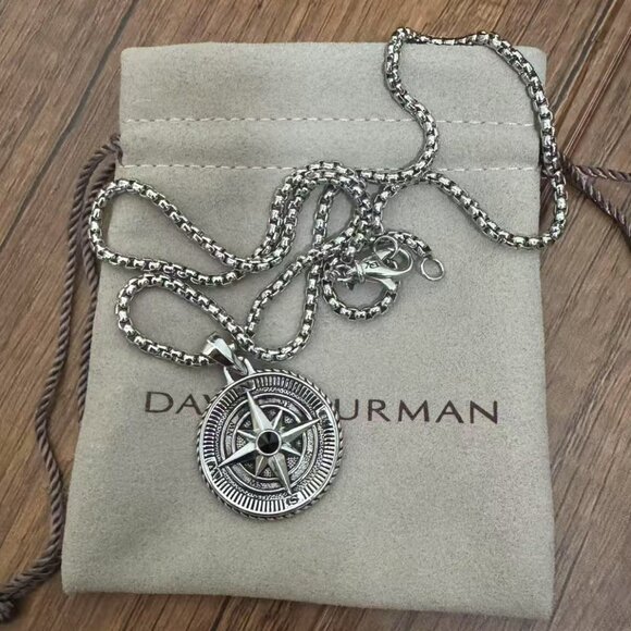 David Yurman Compass Black Diamond Necklace